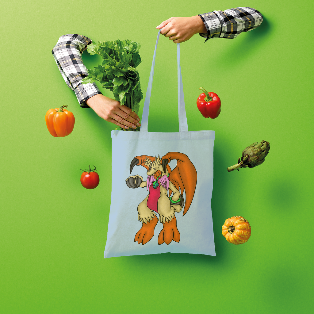 Angechardragon Shopper Tote Bag made of 100% cotton, featuring a spacious design and comfortable shoulder straps, perfect for eco-friendly shopping.