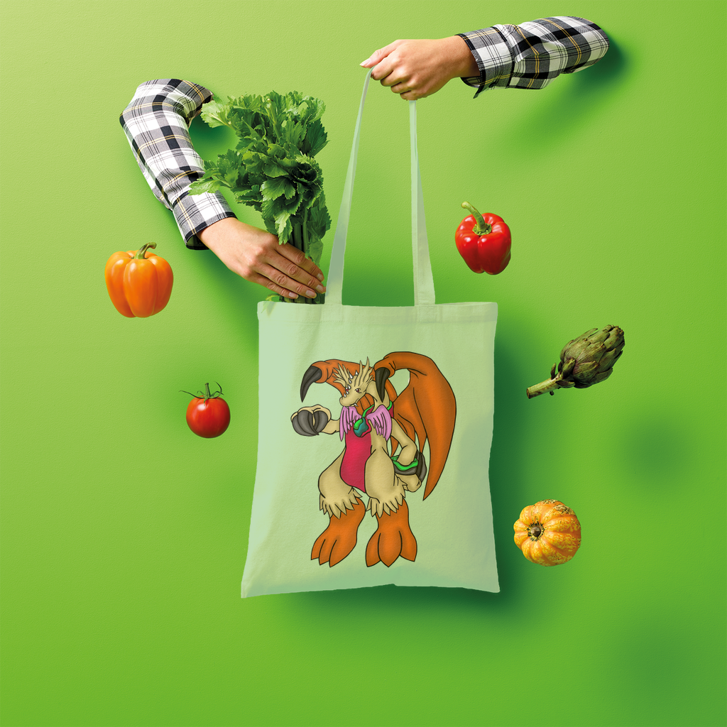 Angechardragon Shopper Tote Bag made of 100% cotton, featuring a spacious design and comfortable shoulder straps, perfect for eco-friendly shopping.