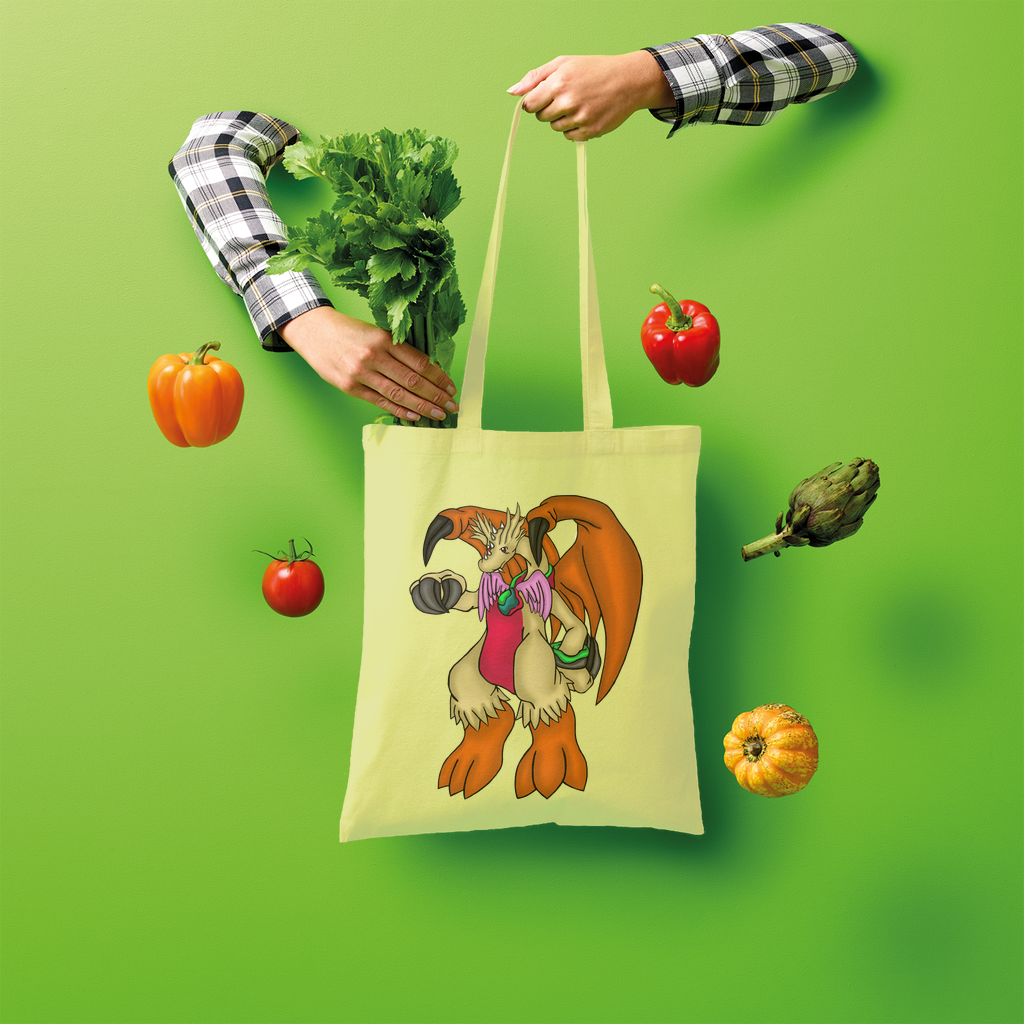 Angechardragon Shopper Tote Bag made of 100% cotton, featuring a spacious design and comfortable shoulder straps, perfect for eco-friendly shopping.