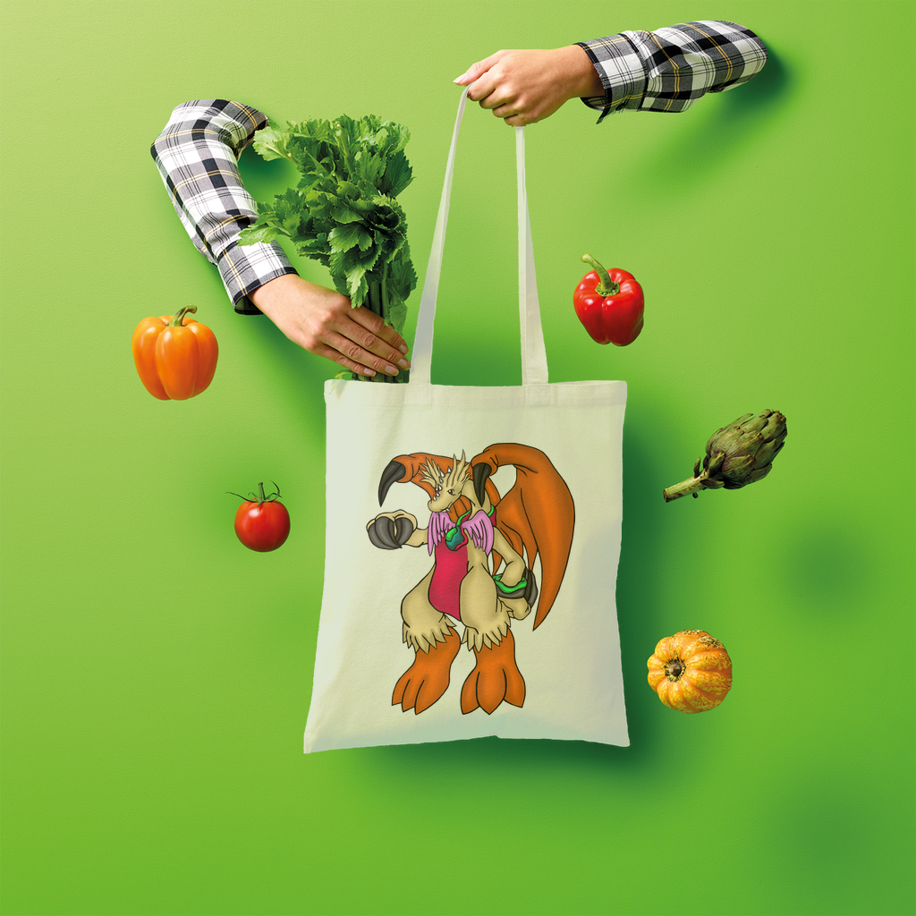 Angechardragon Shopper Tote Bag made of 100% cotton, featuring a spacious design and comfortable shoulder straps, perfect for eco-friendly shopping.