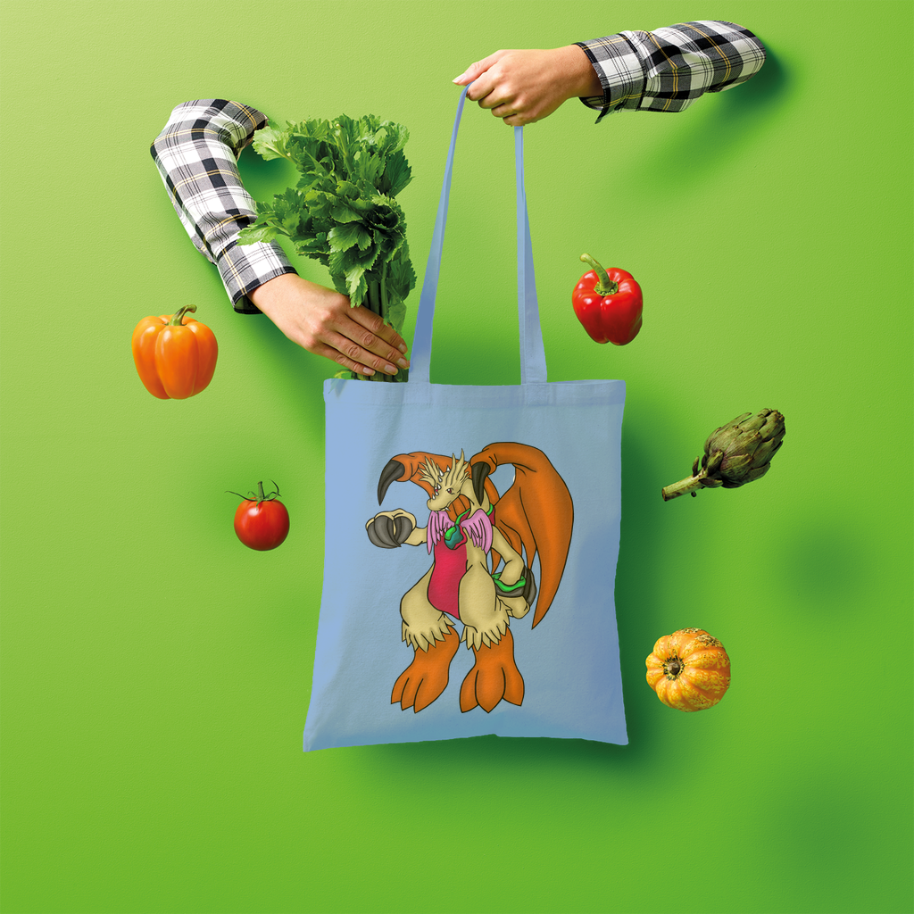 Angechardragon Shopper Tote Bag made of 100% cotton, featuring a spacious design and comfortable shoulder straps, perfect for eco-friendly shopping.
