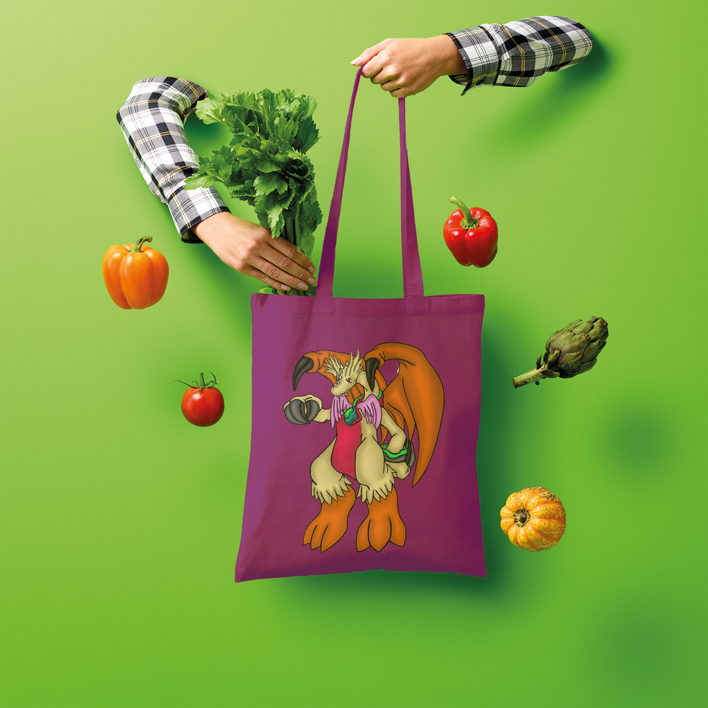 Angechardragon Shopper Tote Bag made of 100% cotton, featuring a spacious design and comfortable shoulder straps, perfect for eco-friendly shopping.
