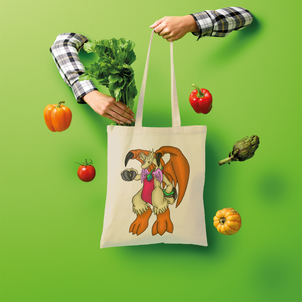 Angechardragon Shopper Tote Bag made of 100% cotton, featuring a spacious design and comfortable shoulder straps, perfect for eco-friendly shopping.