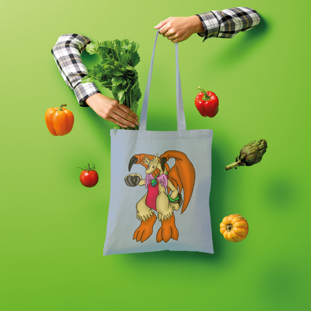Angechardragon Shopper Tote Bag made of 100% cotton, featuring a spacious design and comfortable shoulder straps, perfect for eco-friendly shopping.