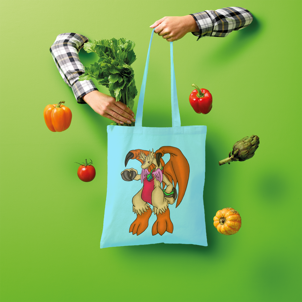 Angechardragon Shopper Tote Bag made of 100% cotton, featuring a spacious design and comfortable shoulder straps, perfect for eco-friendly shopping.