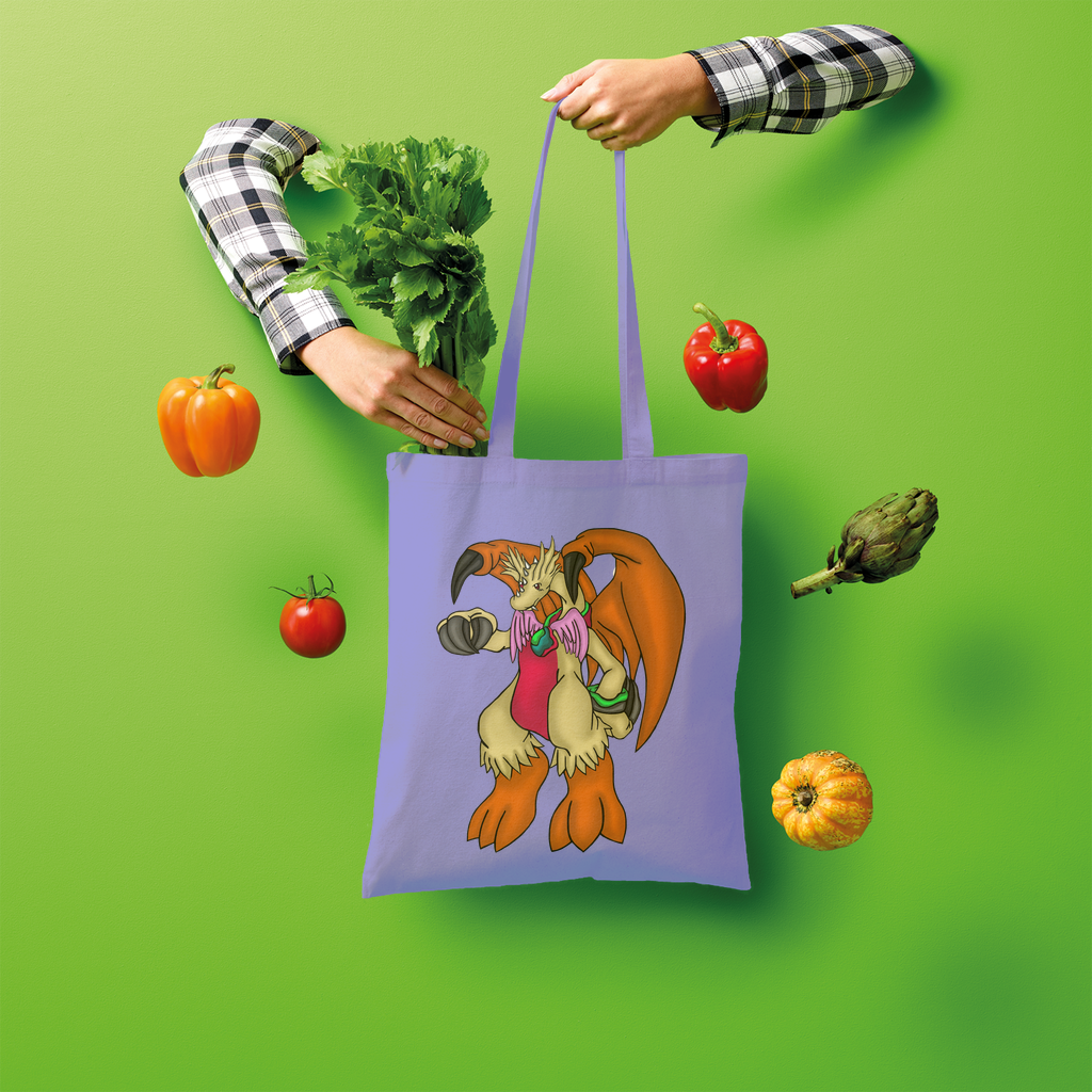 Angechardragon Shopper Tote Bag made of 100% cotton, featuring a spacious design and comfortable shoulder straps, perfect for eco-friendly shopping.