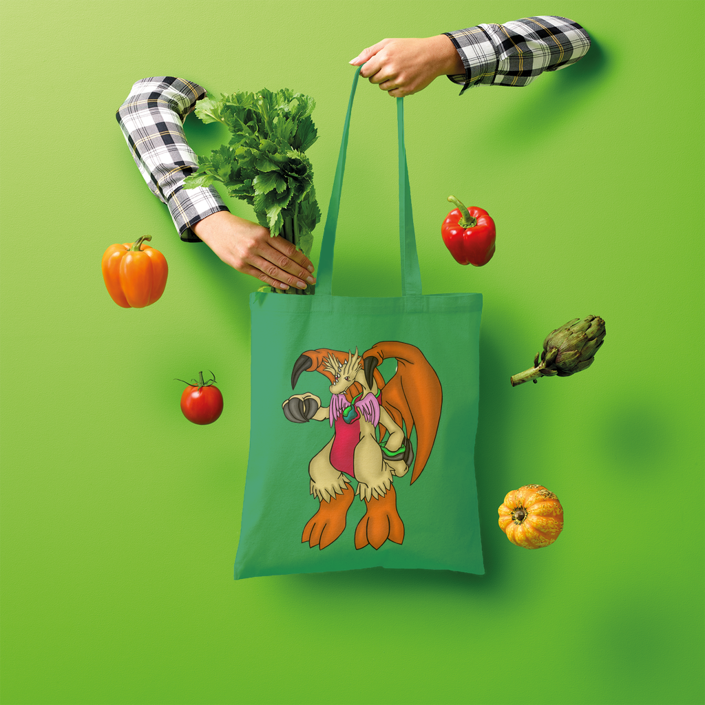 Angechardragon Shopper Tote Bag made of 100% cotton, featuring a spacious design and comfortable shoulder straps, perfect for eco-friendly shopping.