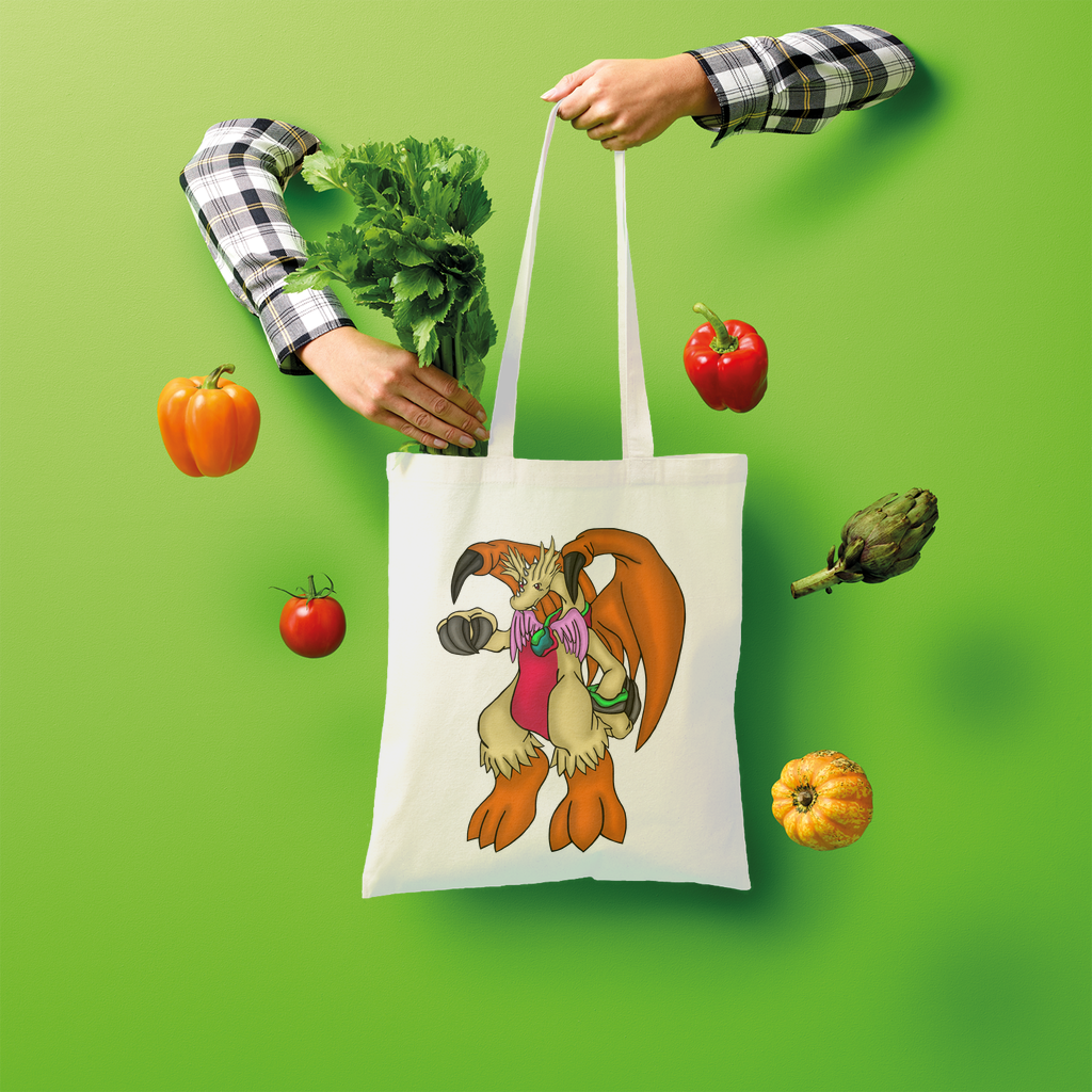 Angechardragon Shopper Tote Bag made of 100% cotton, featuring a spacious design and comfortable shoulder straps, perfect for eco-friendly shopping.