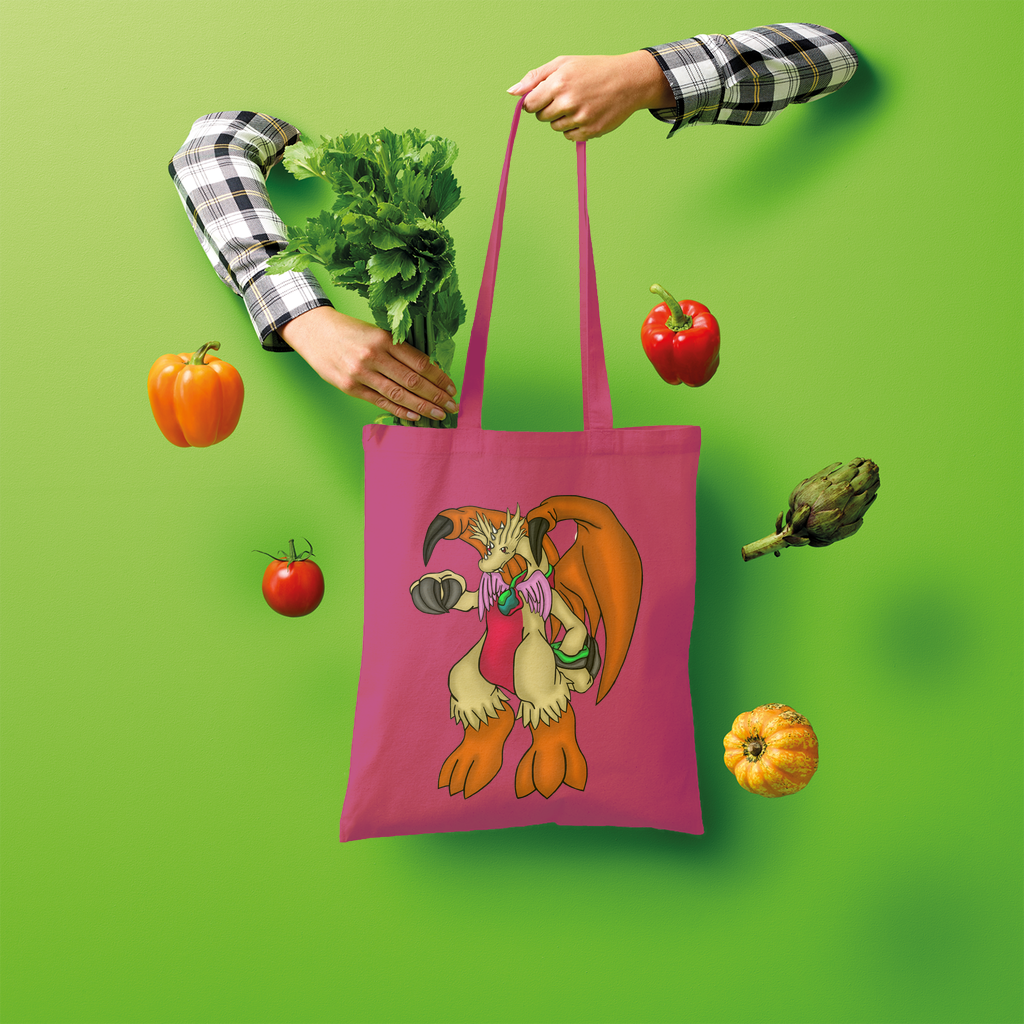 Angechardragon Shopper Tote Bag made of 100% cotton, featuring a spacious design and comfortable shoulder straps, perfect for eco-friendly shopping.