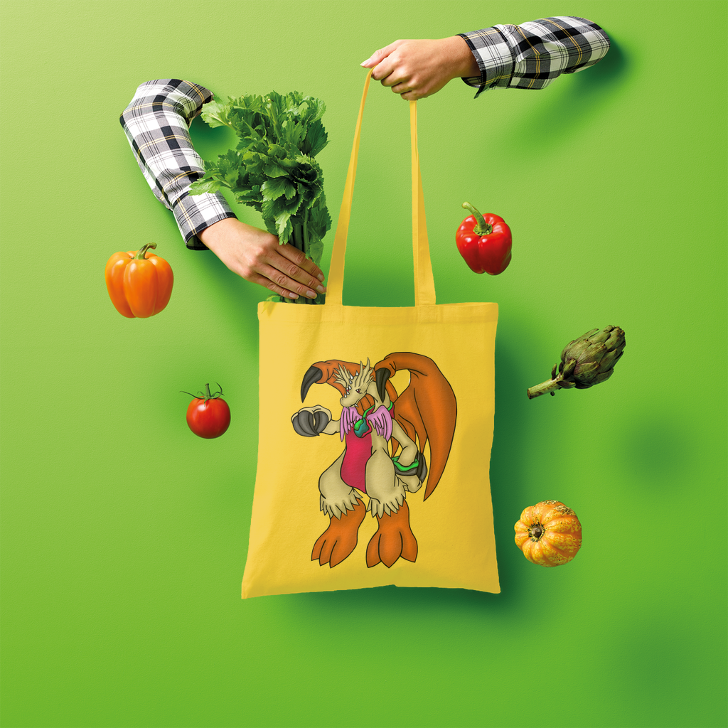 Angechardragon Shopper Tote Bag made of 100% cotton, featuring a spacious design and comfortable shoulder straps, perfect for eco-friendly shopping.