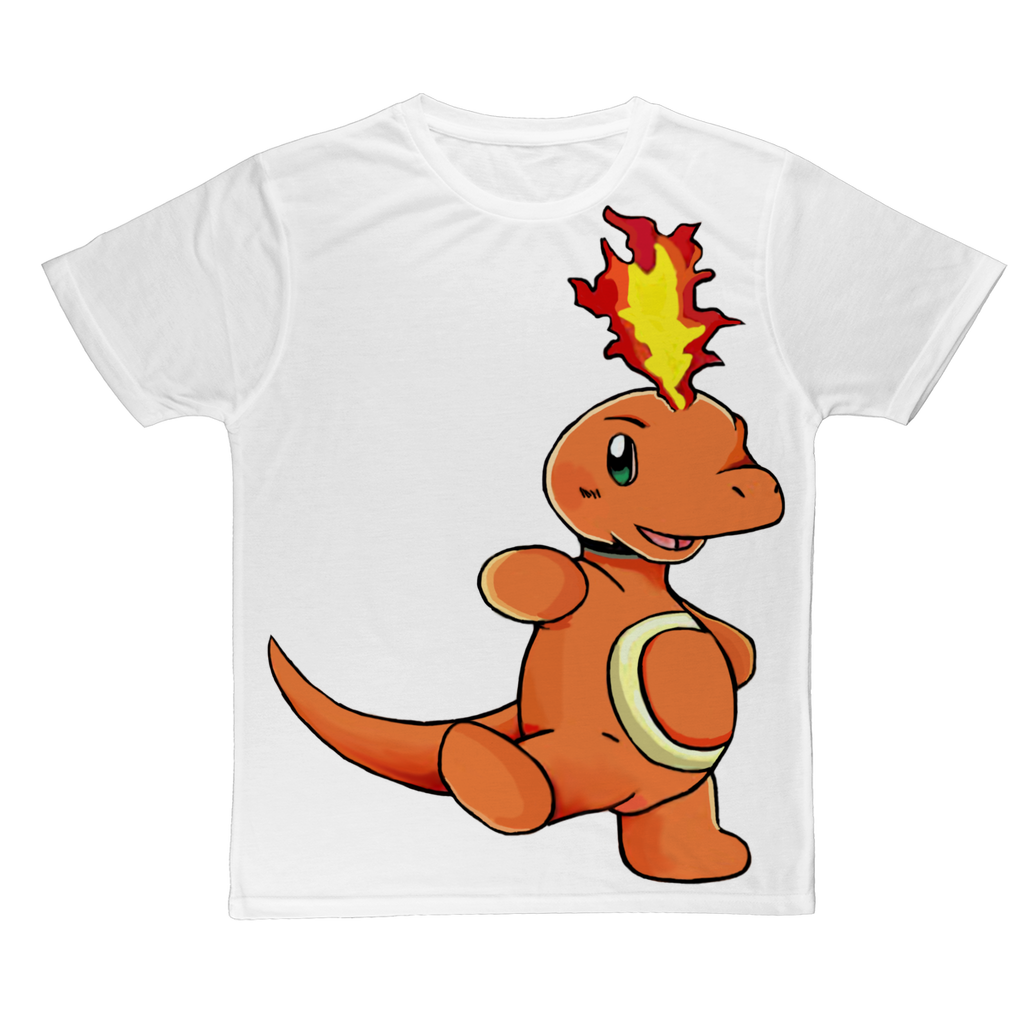 Angetapir Classic Sublimation Adult T-Shirt in various colors, showcasing its soft polyester fabric and vibrant print potential.