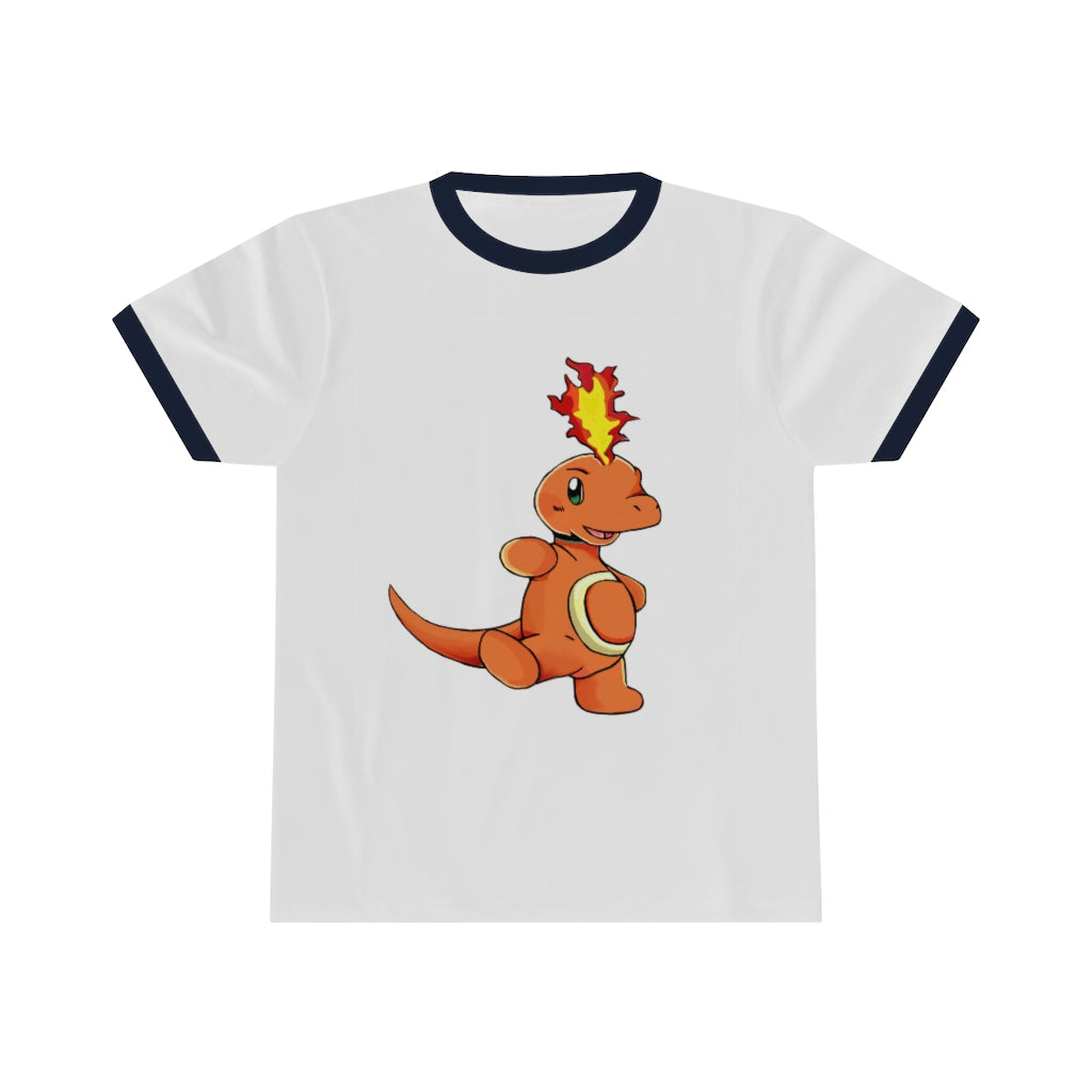 Angetapir Unisex Ringer Tee showcasing its lightweight fabric and stylish design in various colors.