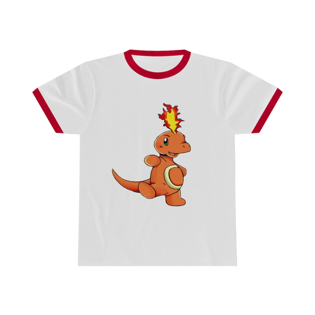 Angetapir Unisex Ringer Tee showcasing its lightweight fabric and stylish design in various colors.