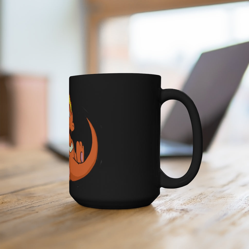Angetir Black Mug 15oz featuring a sleek black ceramic design with a C-handle, perfect for coffee and tea lovers.