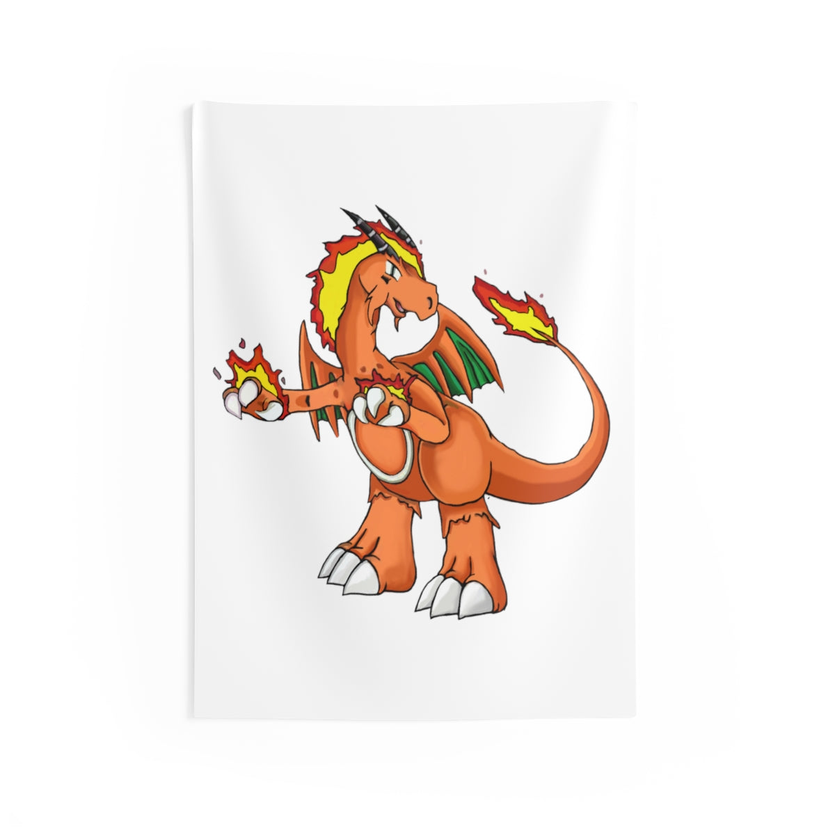 Angetiron Indoor Wall Tapestry showcasing vibrant colors and intricate designs, made from durable polyester with hemmed edges.