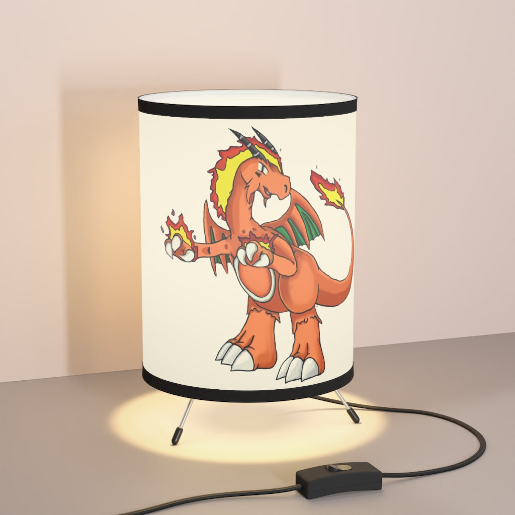 Angetiron Tripod Lamp featuring a galvanized steel base and a high-resolution printed shade, ideal for home decor.