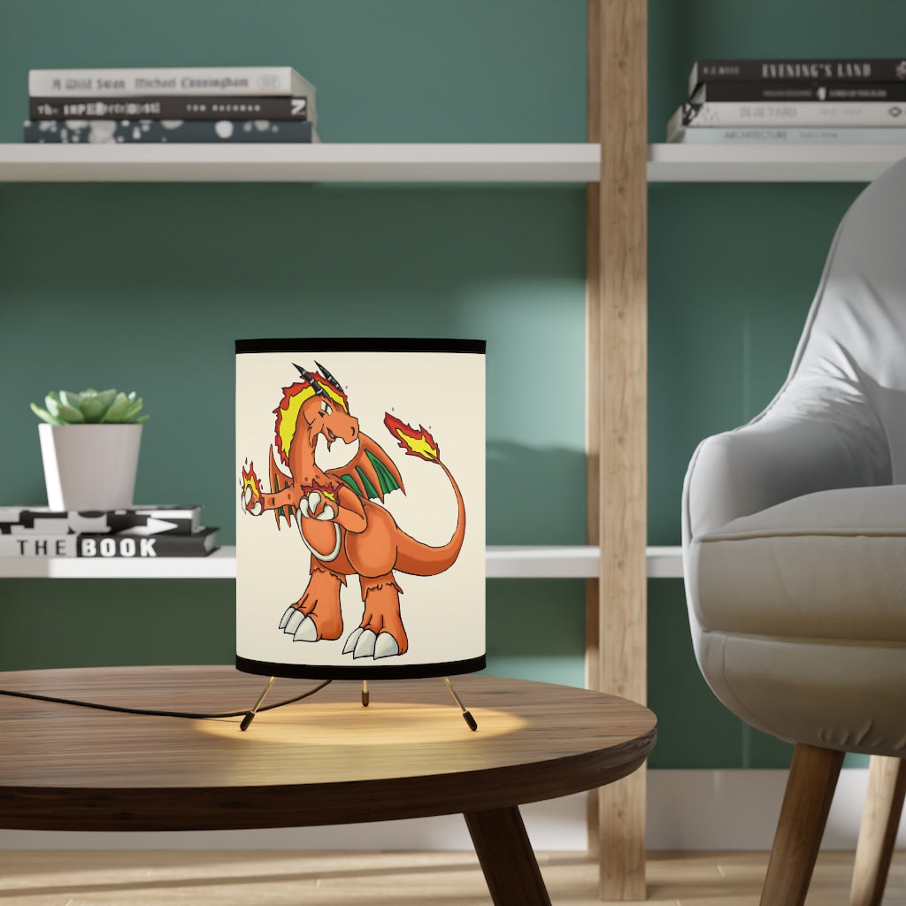 Angetiron Tripod Lamp featuring a galvanized steel base and a high-resolution printed shade, ideal for home decor.