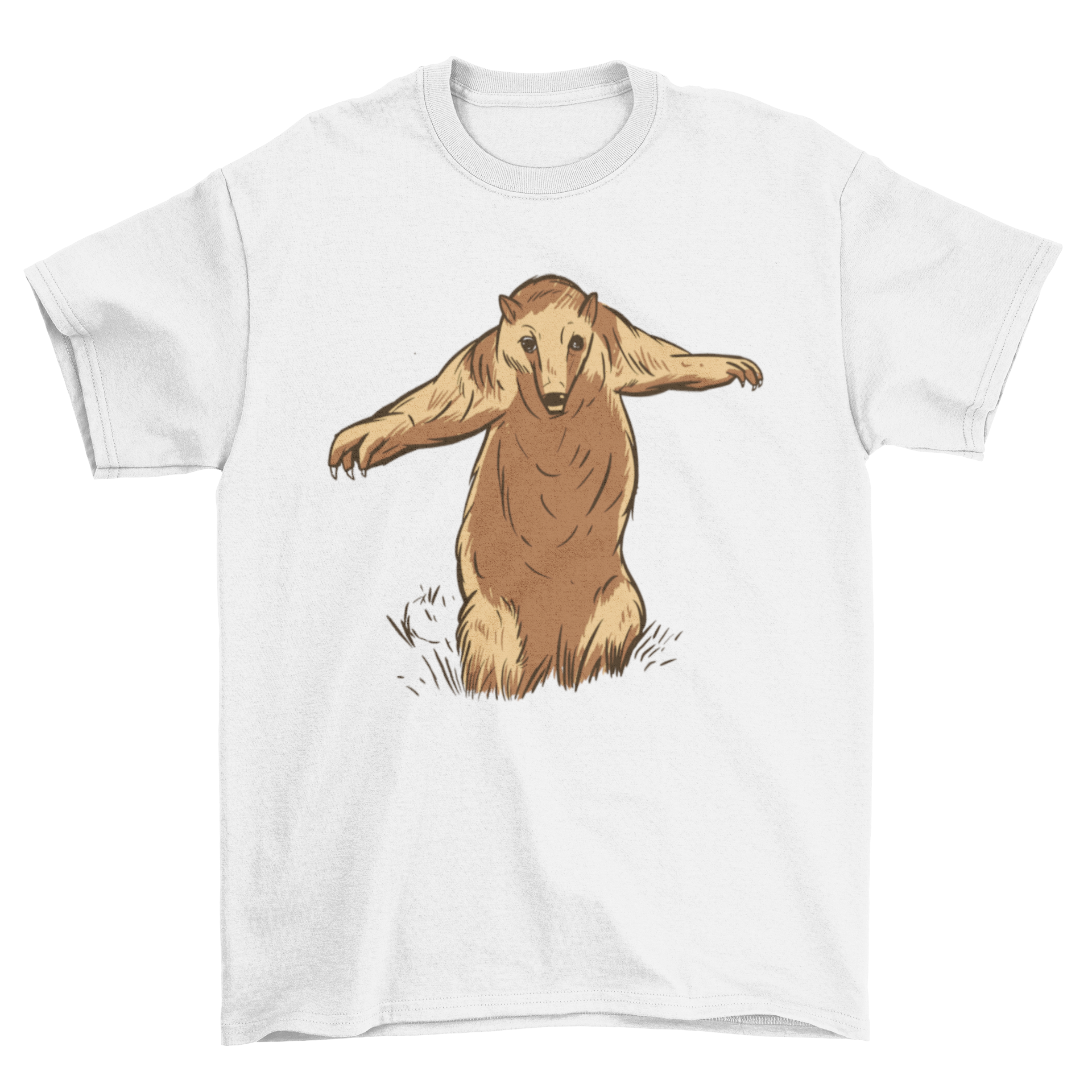 A stylish t-shirt featuring a unique anteater bear design, perfect for animal lovers.
