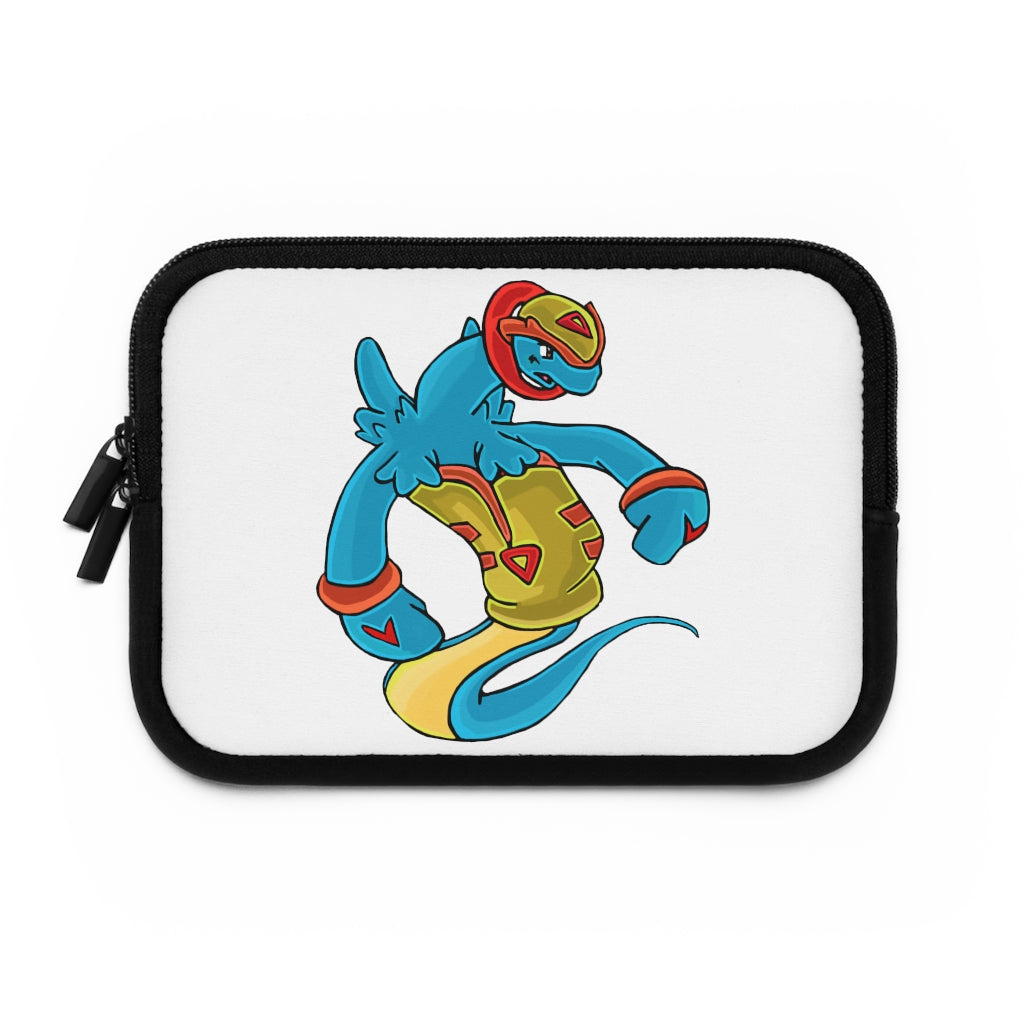 Aqrine Laptop Sleeve featuring a customizable front and black polyester back, designed for protection and style.