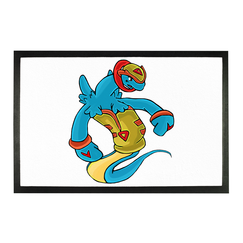 Aqrine Sublimation Doormat showcasing a customizable design on a durable rubber base, perfect for home or business use.