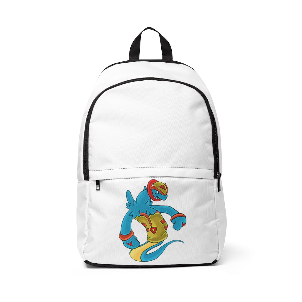 Aqrine Unisex Fabric Backpack in a stylish design, featuring adjustable straps and a padded back panel, suitable for school and outdoor use.