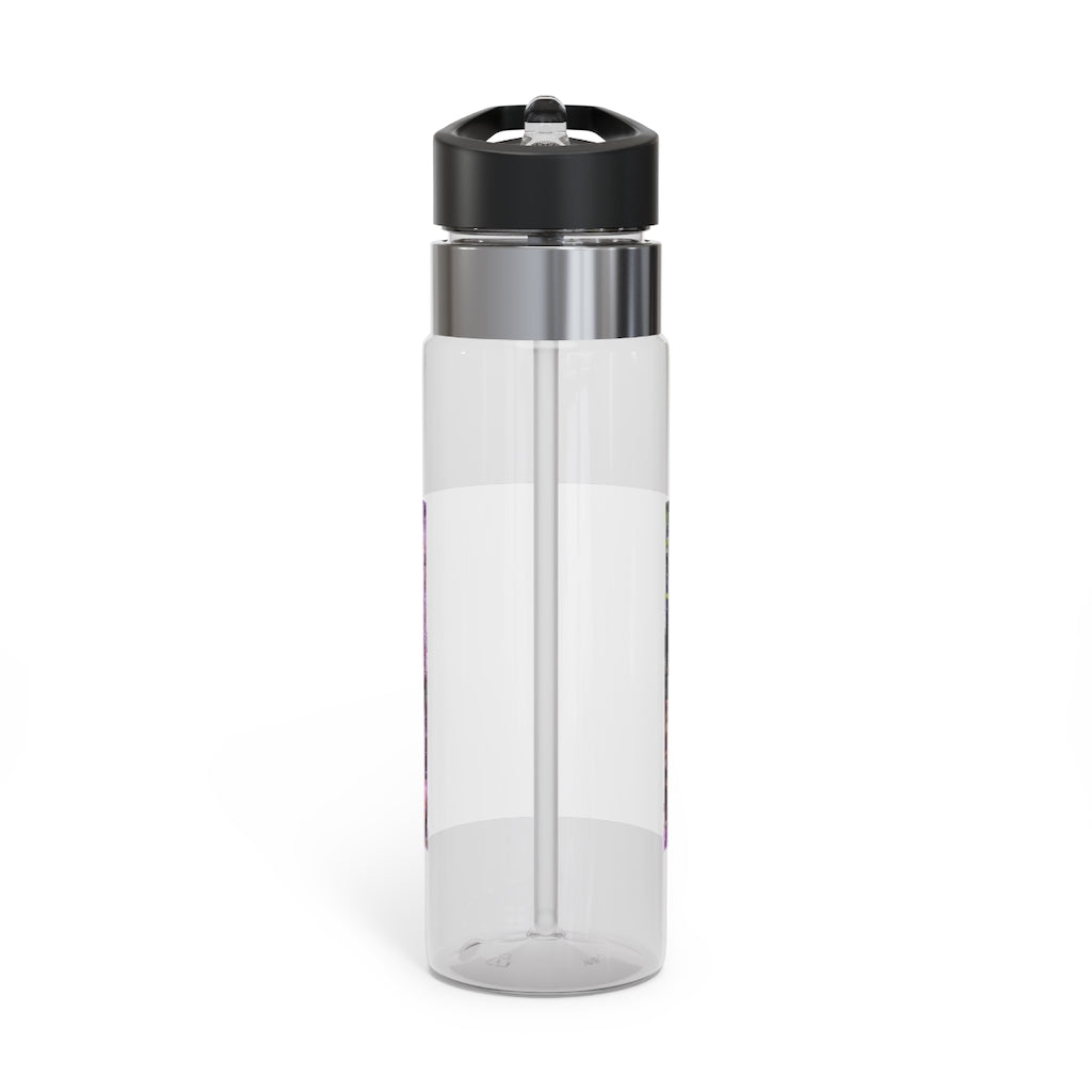 Aquarium Kensington Tritan™ Sport Bottle in vibrant colors with a carabiner hook and straw lid, showcasing its sleek design and 20oz capacity.