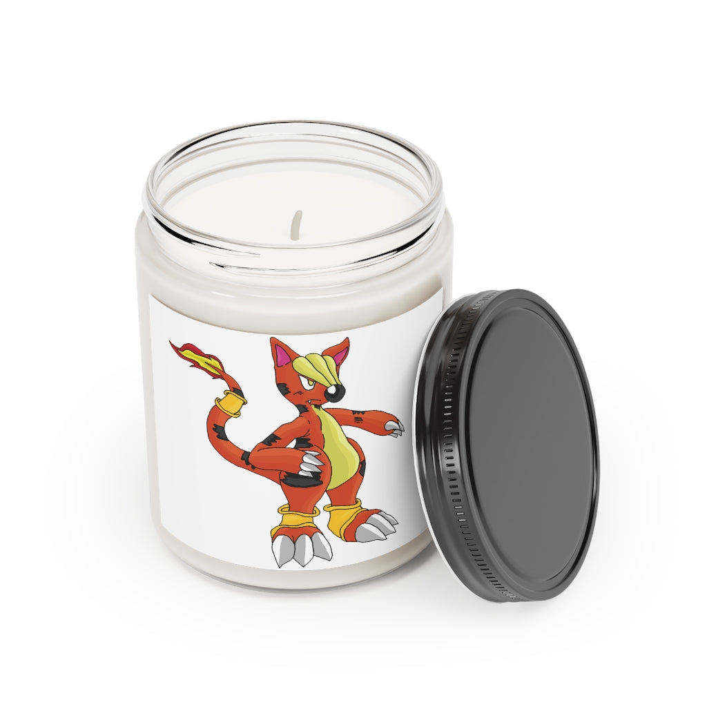 Arcadane Scented Candle in a glass container, featuring a warm Cinnamon Stick and Vanilla scent, hand-poured from vegan soy coconut wax.
