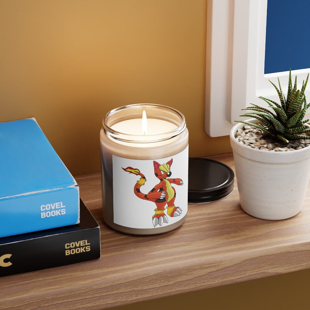 Arcadane Scented Candle in a glass container, featuring a warm Cinnamon Stick and Vanilla scent, hand-poured from vegan soy coconut wax.