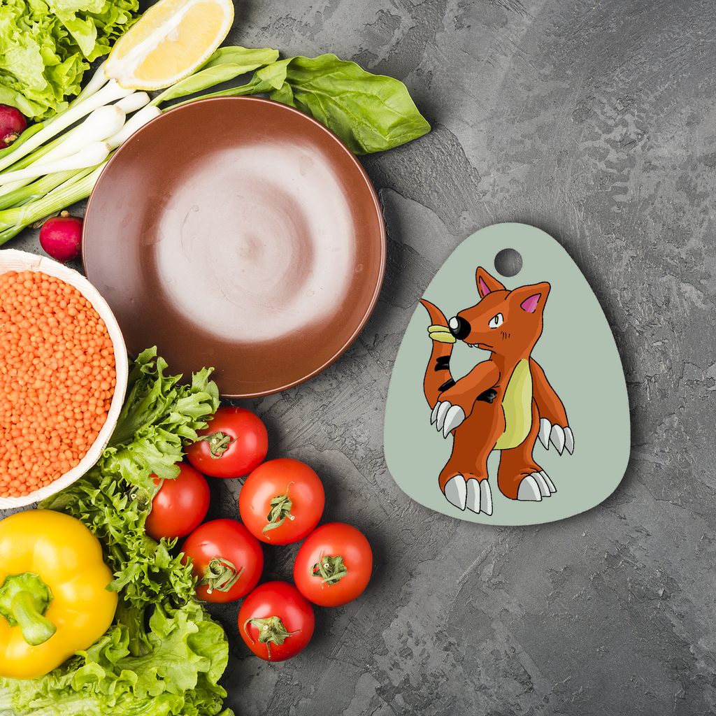 Arcadash Sublimation Glass Cutting Board featuring a round design, toughened chinchilla glass, and four rubber feet for stability.