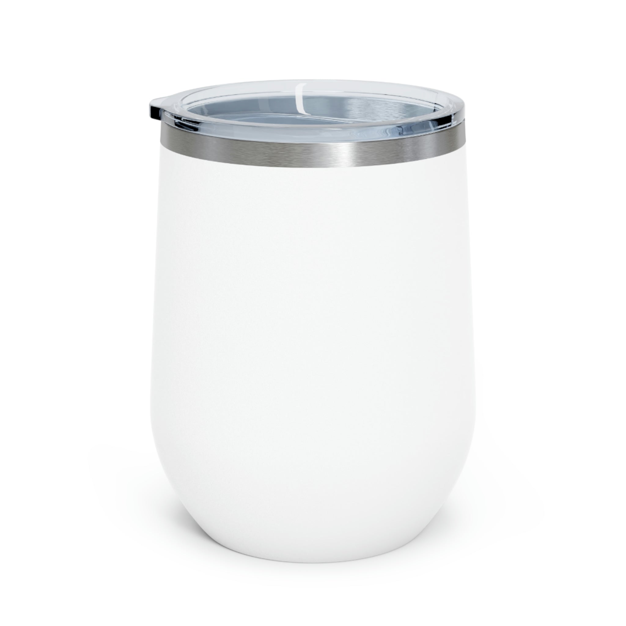 Arctic Wine Tumbler in stainless steel with a clear lid, showcasing its sleek design and double insulation features.