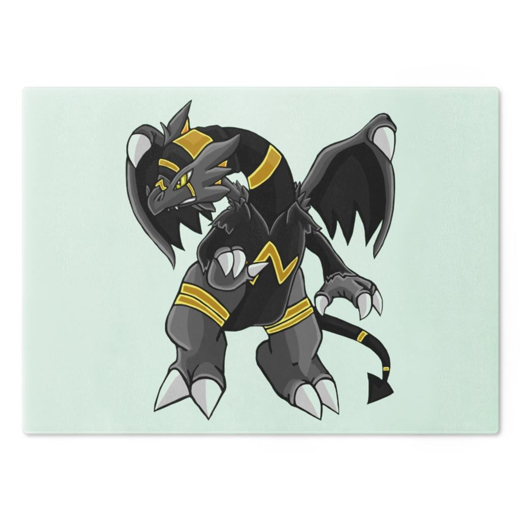 Argon Cutting Board made of tempered glass with rubber dots for stability, showcasing a sleek design suitable for any kitchen.