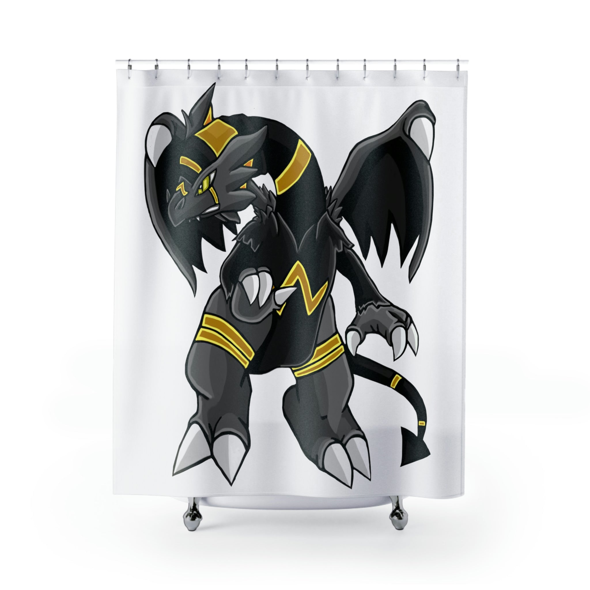 Stylish Argon Shower Curtain made of durable polyester featuring a vibrant one-sided print design, perfect for bathroom decor.