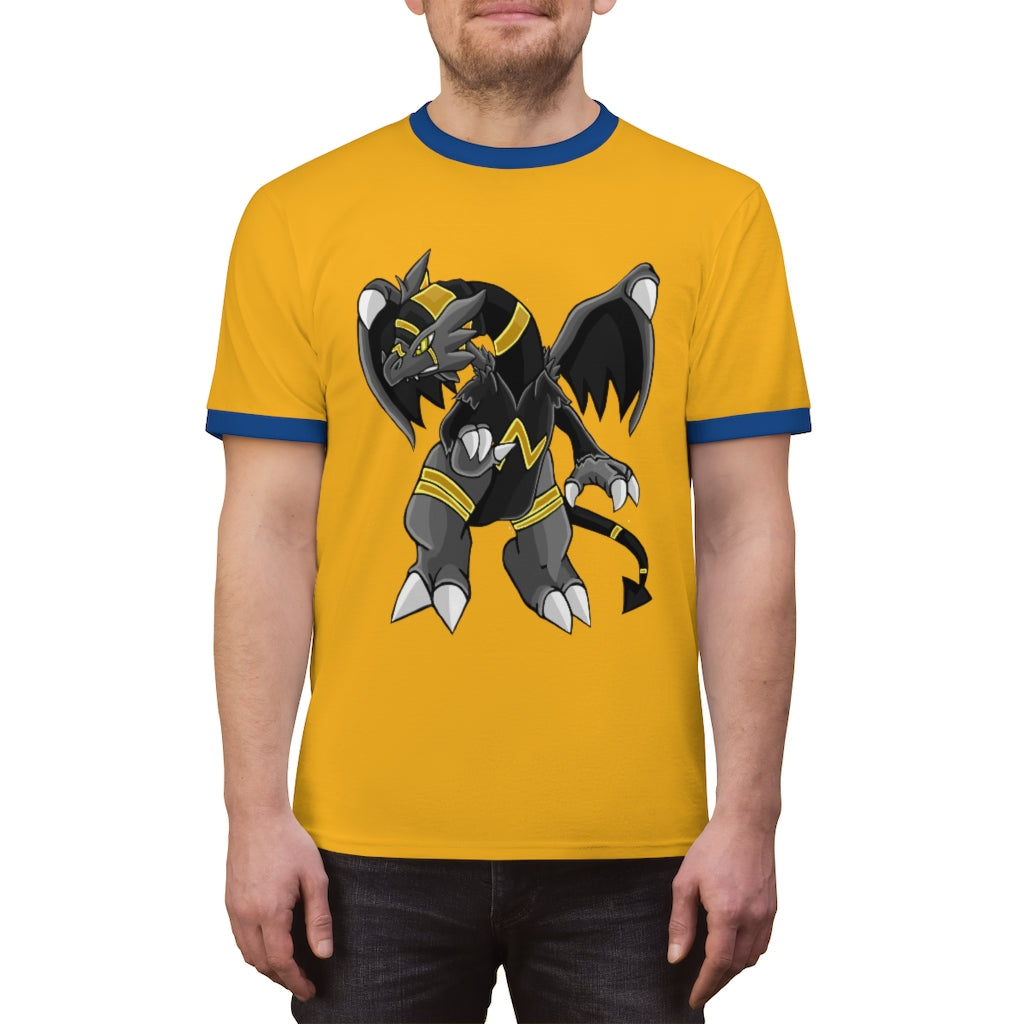 Argon Unisex Ringer Tee showcasing its classic-cool design with contrasting colors, perfect for summer wear.