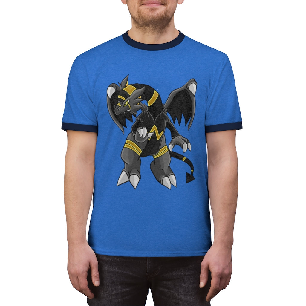 Argon Unisex Ringer Tee showcasing its classic-cool design with contrasting colors, perfect for summer wear.