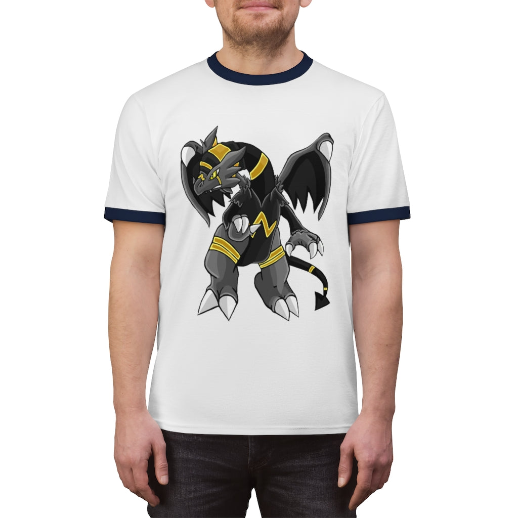 Argon Unisex Ringer Tee showcasing its classic-cool design with contrasting colors, perfect for summer wear.