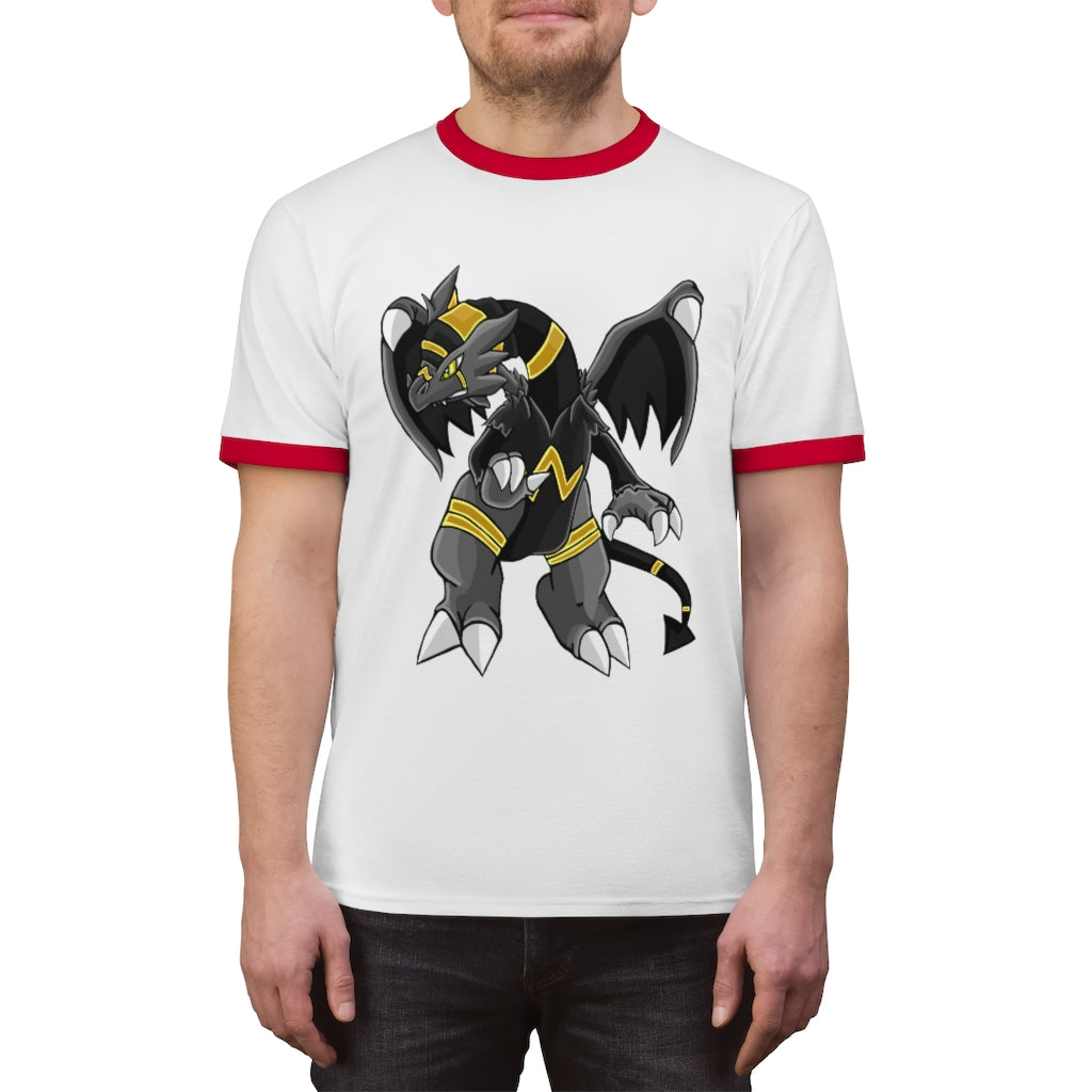 Argon Unisex Ringer Tee showcasing its classic-cool design with contrasting colors, perfect for summer wear.