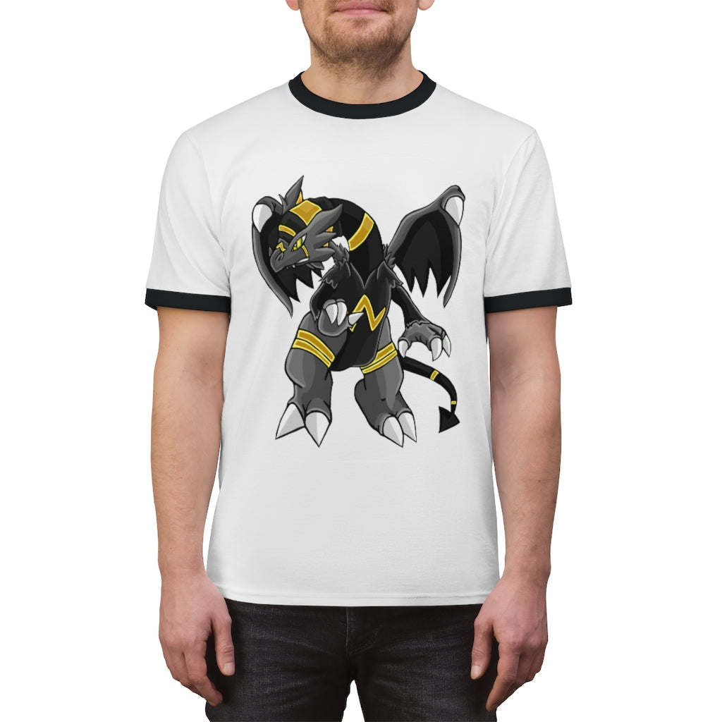 Argon Unisex Ringer Tee showcasing its classic-cool design with contrasting colors, perfect for summer wear.