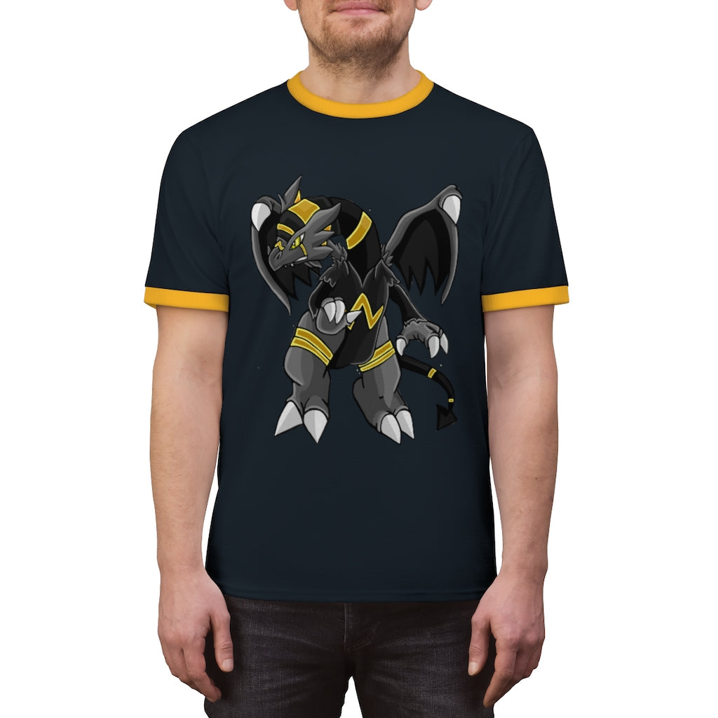 Argon Unisex Ringer Tee showcasing its classic-cool design with contrasting colors, perfect for summer wear.