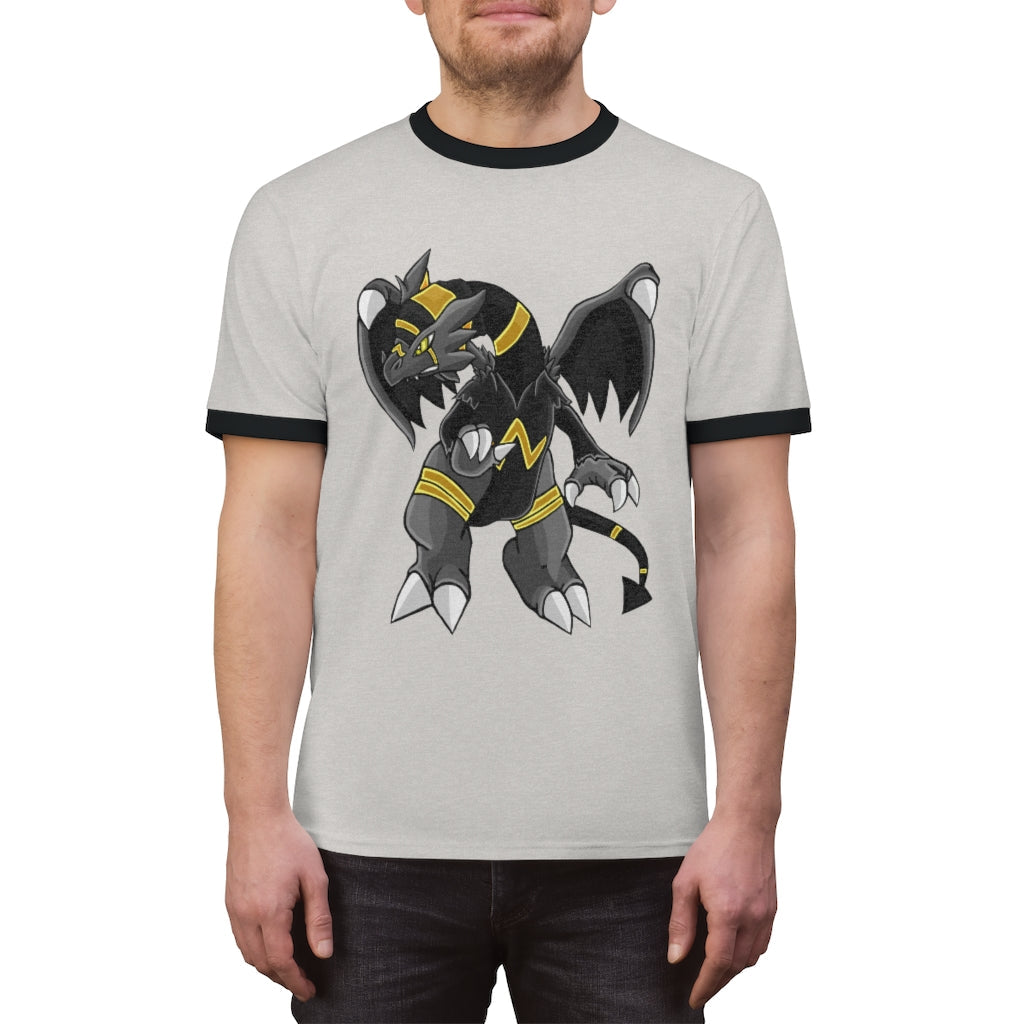 Argon Unisex Ringer Tee showcasing its classic-cool design with contrasting colors, perfect for summer wear.