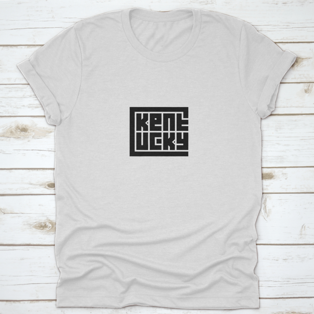 Artistic logo design representing Kentucky, featuring vibrant colors and state pride on a comfortable cotton fabric.