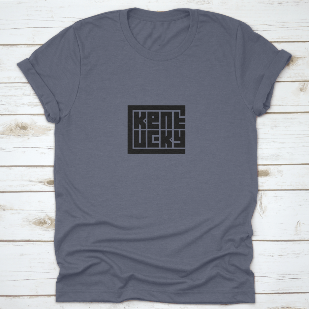 Artistic logo design representing Kentucky, featuring vibrant colors and state pride on a comfortable cotton fabric.