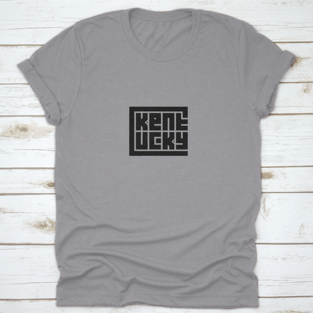 Artistic logo design representing Kentucky, featuring vibrant colors and state pride on a comfortable cotton fabric.