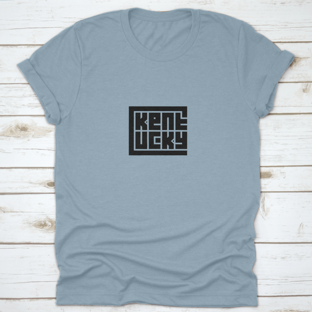 Artistic logo design representing Kentucky, featuring vibrant colors and state pride on a comfortable cotton fabric.