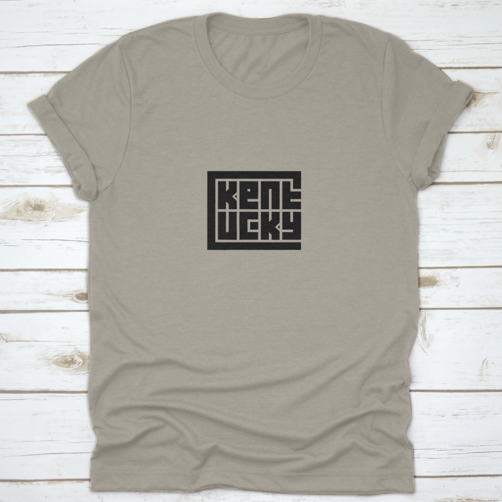 Artistic logo design representing Kentucky, featuring vibrant colors and state pride on a comfortable cotton fabric.