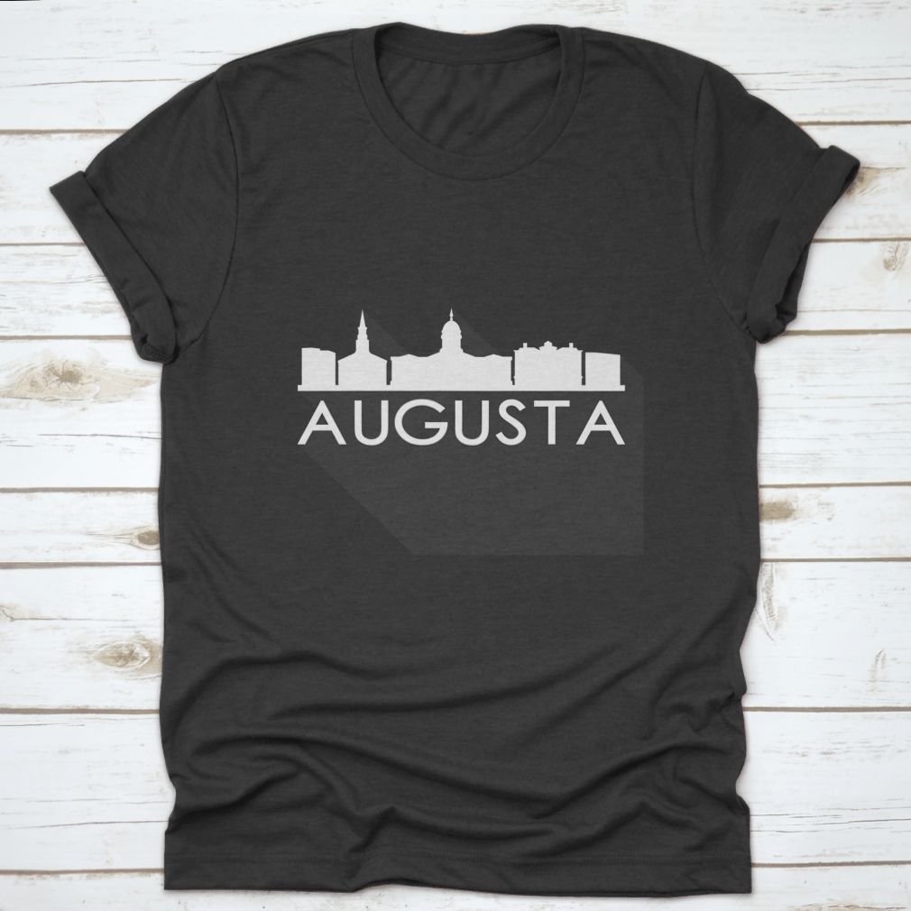 Augusta Flat Icon Skyline Silhouette Design showcasing a modern city skyline in a stylish vector art format.