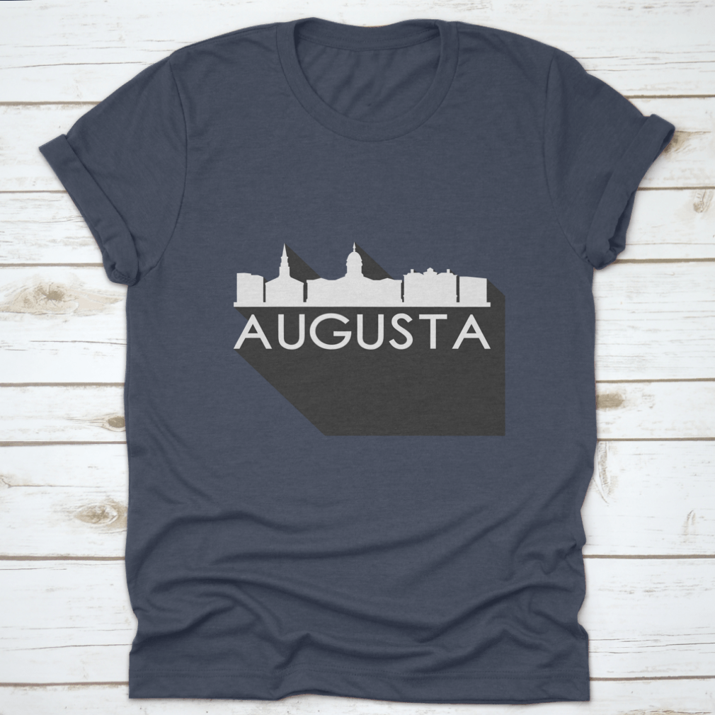 Augusta Flat Icon Skyline Silhouette Design showcasing a modern city skyline in a stylish vector art format.