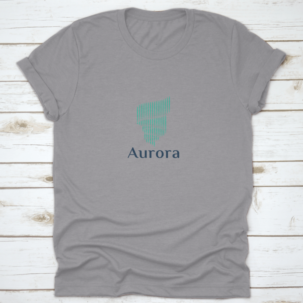 Aurora Travel Destination Graphic Art Shirt featuring a vibrant travel-themed design on a comfortable cotton fabric.