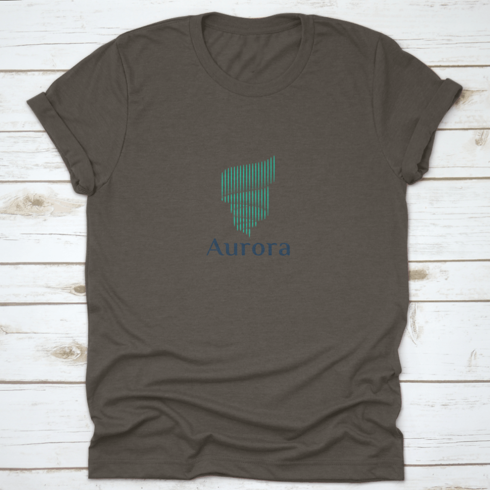 Aurora Travel Destination Graphic Art Shirt featuring a vibrant travel-themed design on a comfortable cotton fabric.