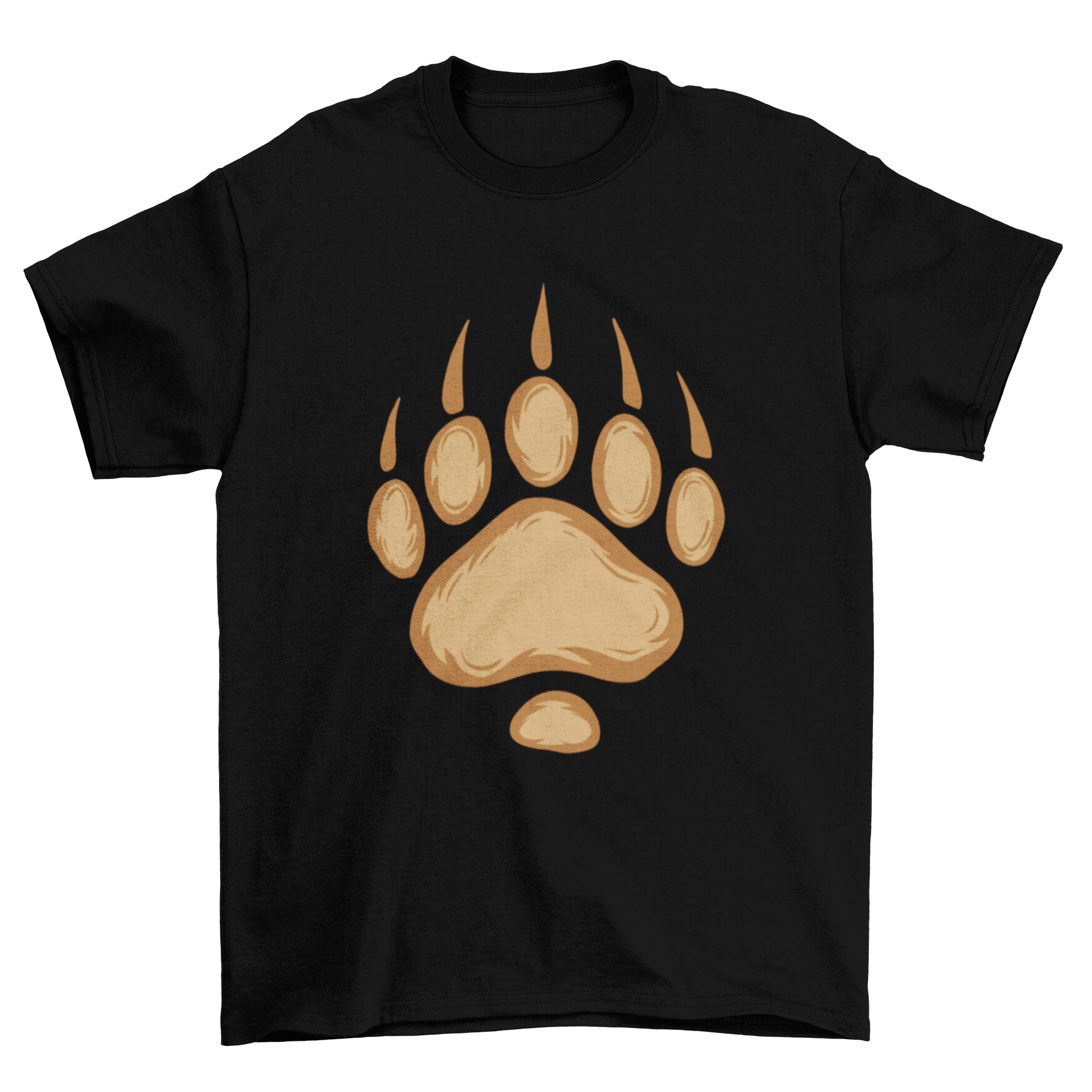 A stylish t-shirt featuring a unique bear paw print design, perfect for animal lovers.