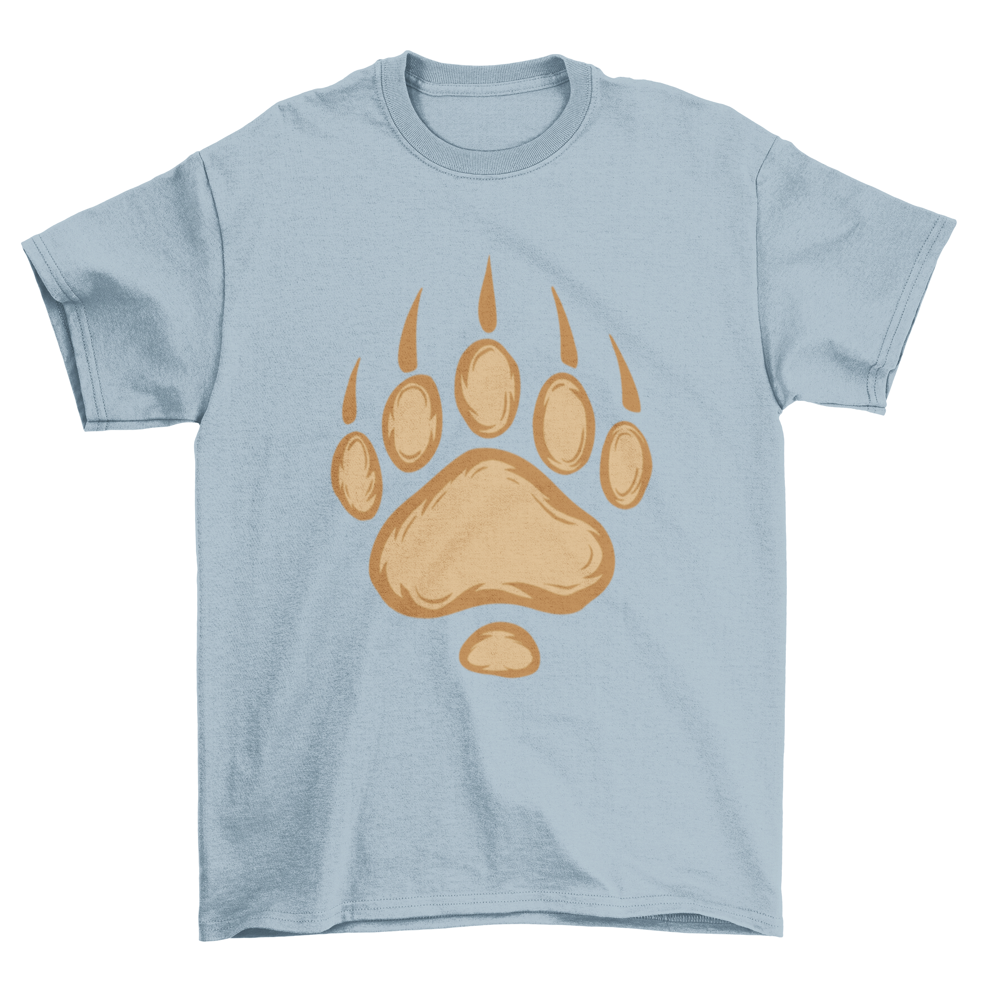 A stylish t-shirt featuring a unique bear paw print design, perfect for animal lovers.